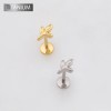 3D BOTANICAL LEAF TOP THREADLESS PUSH IN ASTM F136 IMPLANT GRADE TITANIUM LABRET SET